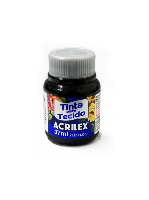 TINTA PARA TECIDO PRETA - 37ML - ACRILEX