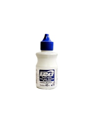 TINTA PARA ALMOFADA DE CARIMBO AZUL- 40ML- RADEX