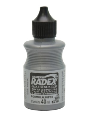 TINTA PARA CARIMBO AUTOMATICO PRETO- 40ML- RADEX