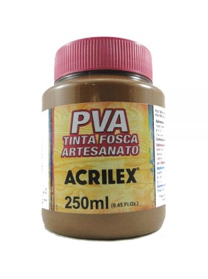 TINTA ARTESANATO PVA 250ML MARROM 531 ACRILEX 3UN.