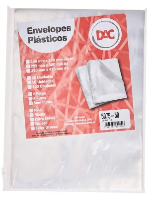 ENVELOPE PLASTICO SF.50UN.REF.5075-50 - DAC