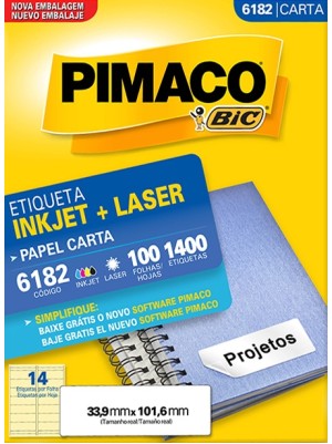 ETIQUETA 6182 - 3,39x10,16 - 1400UN - PIMACO