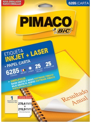 ETIQUETA 6285 - 27,94x21,59 - 25UN - PIMACO