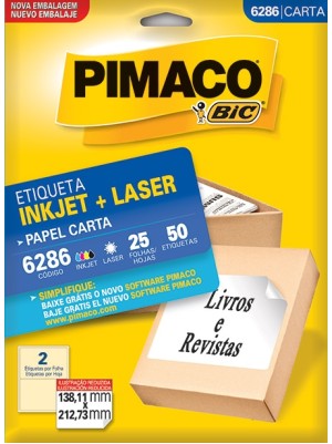 ETIQUETA 6286 - 13,81x21,27 - 50UN - PIMACO