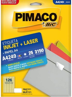 ETIQUETA A4249 - 1,5x2,6 - 3150UN - PIMACO
