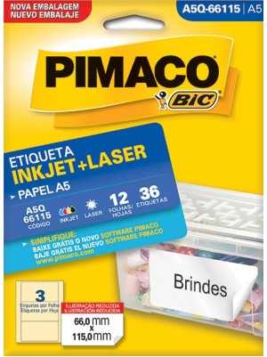 ETIQUETA A5Q-66115 - 66x115 - 36UN - PIMACO