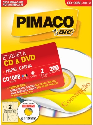 ETIQUETA CD & DVD - 200UN - PIMACO