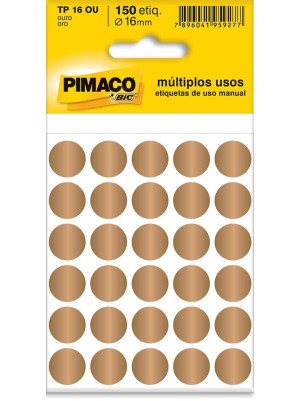 ETIQUETA TP 16 OURO - 150UN - PIMACO