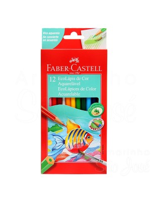 LAPIS AQUARELÁVEL 12 CORES- FABER-CASTELL