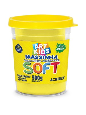 MASSINHA SOFT AMARELO LIMÃO- 500G- ACRILEX
