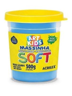 MASSINHA SOFT AZUL- 500G- ACRILEX