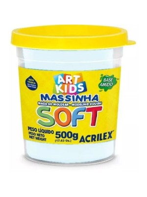 MASSINHA SOFT BRANCO NEVE- 500G- ACRILEX