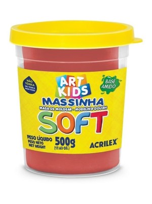 MASSINHA SOFT VERMELHO- 500G- ACRILEX