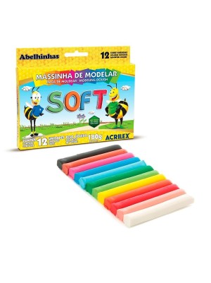 MASSINHA SOFT 12 CORES- ACRILEX