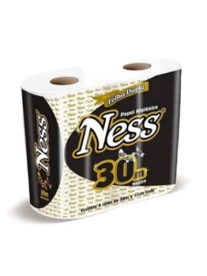 PAPEL HIGIÊNICO FOLHA DUPLA 30M - 4UN - NESS