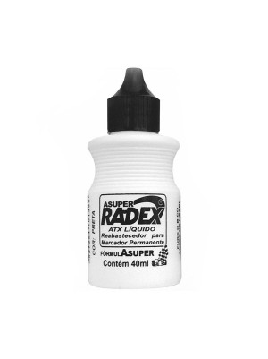 REABASTECEDOR PARA MARCADOR PERMANETE PRETO- 40ML- RADEX