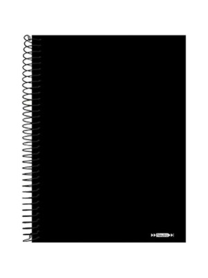 CADERNO NEUTRO PRETO - 96FLS - TAMOIO