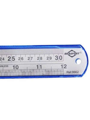 RÉGUA AÇO INOXIDÁVEL- 30CM- BRASFORT