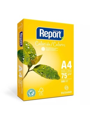 PAPEL SULFITE A4 AMARELO - 500FLS - REPORT