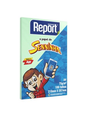 PAPEL SULFITE A4 VERDE - 100FLS - REPORT