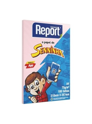 PAPEL SULFITE A4 ROSA - 100FLS - REPORT