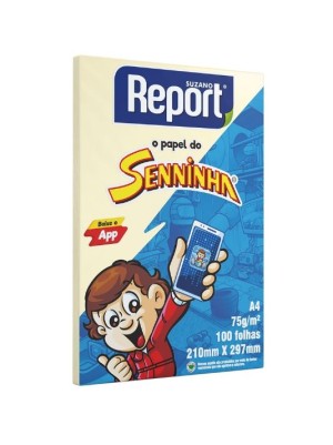 PAPEL SULFITE A4 AMARELO - 100FLS - REPORT