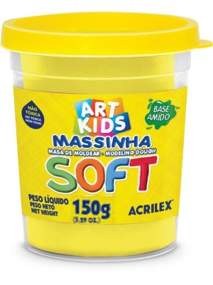 MASSINHA SOFT AMARELO LIMÃO- 150G- ACRILEX