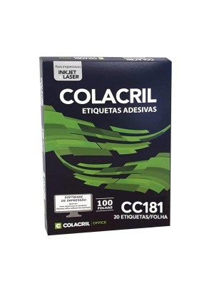 ETIQUETA ADESIVA CC181 - 2,54x10,16 - 2000UN - COLACRIL