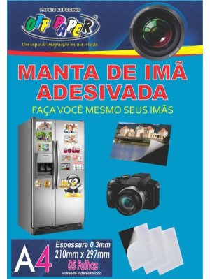 MANTA DE IMÃ ADESIVA - 5FLS - OFF PAPER