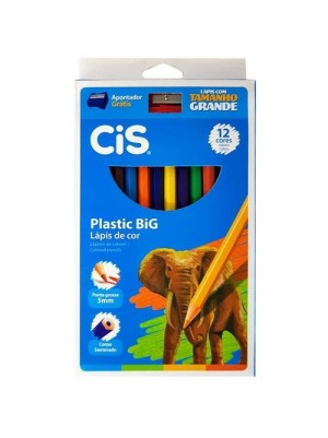 LÁPIS 12 CORES BIG COM APONTADOR - CIS