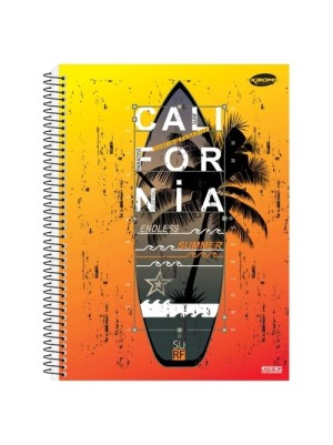 CADERNO UNIVERSITÁRIO KBOM! MASCULINO 10 MATÉRIAS - 200FLS - SÃO DOMINGOS