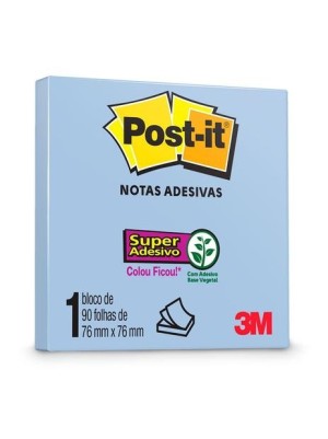 BLOCO POST-IT AZUL - 76x76 - 3M