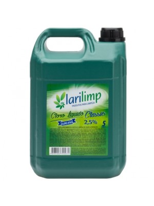 CLORO LÍQUIDO 2,5% - 5L - LARILIMP