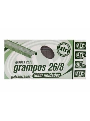 GRAMPOS 26/8 GALVANIZADO 5000UN - ACC