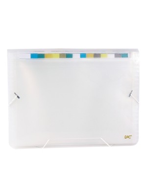 PASTA SANFONADA A4 TRANSPARENTE - 31DIV - DAC