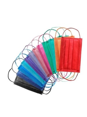 MÁSCARA DESCARTÁVEL COLORIDA - 50UN - NC PRODUTOS