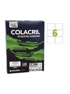 ETIQUETA ADESIVA CC184 - 8,47x10,16 - 600UN - COLACRIL