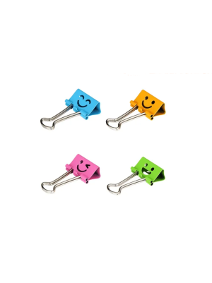 PRENDEDOR DE PAPEL SMILES COLORIDO 19MM - JOCAR