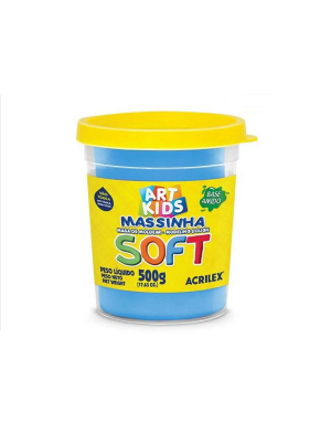 MASSA MODELAR BASE CERA AZUL 500GR - ACRILEX
