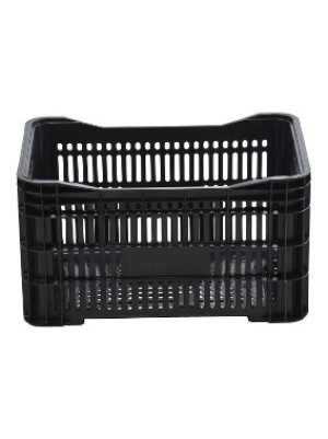 CAIXA PLASTICA PRETA VAZADA 56X36X31CM