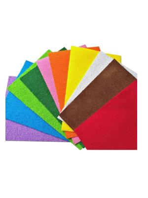 EVA 40X48 ATOALHADO PRETO 5UN.