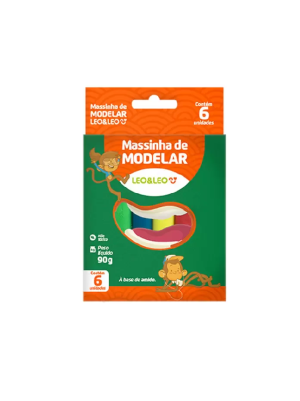 MASSA DE MODELAR 90G 6 CORES LEO&LEO