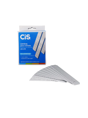 LAMINA P/ESTILETE LARGO 10UN - CIS
