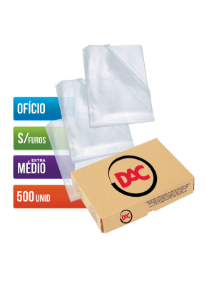 ENVELOPE PLÁSTICO OFÍCIO SEM FURO REF.177 - 500UN - DAC