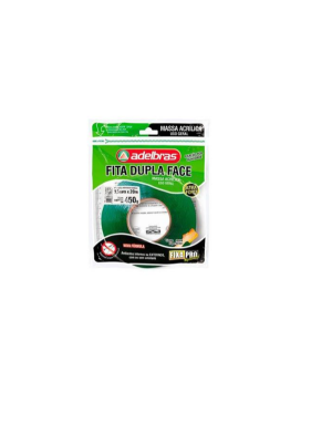 DUPLA FACE MASSA ACRILICA 9.5MM X 20M ADELBRAS