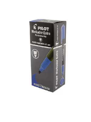 PINCEL MARK. EXTRA PERM.4.0 RDO PRETO PILOT 12UN.