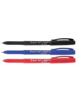 CANETA ESFEROGRÁFICA BP-1 INOX FINA VERMELHA- PILOT