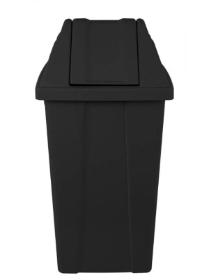 LIXEIRA QUADRADA BASCULANTE 25L PRETA