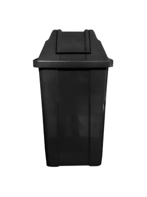 LIXEIRA QUADRADA BASCULANTE 60L PRETA