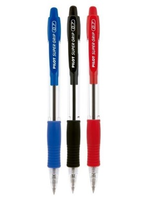 CANETA ESFEROGRÁFICA SUPER GRIP FINA PRETA- PILOT